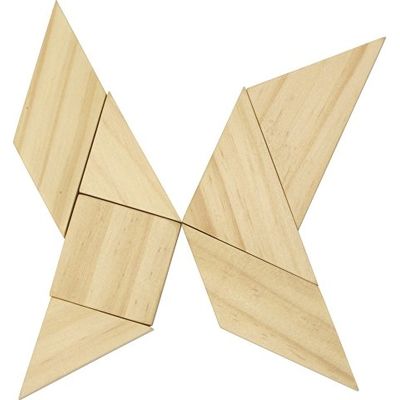 Деревянная головоломка в коробке Tangram