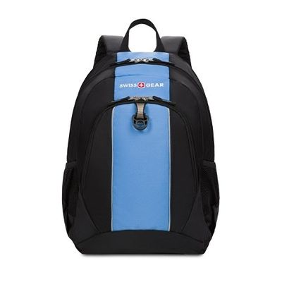 Рюкзак SWISSGEAR, чёрный/голубой, полиэстер, 32х14х45 см, 20 л