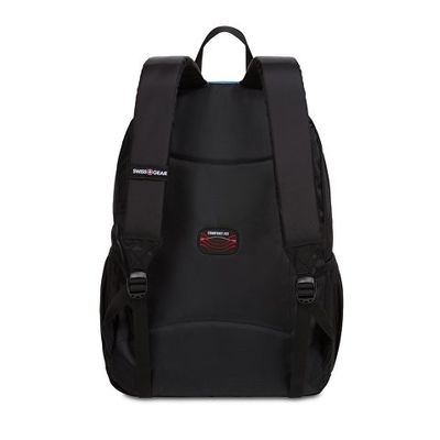 Рюкзак SWISSGEAR, чёрный/голубой, полиэстер, 32х14х45 см, 20 л