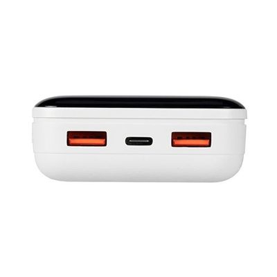 RIVACASE VA2580 (20 000mAh), QC/PD 20W внешний аккумулятор с дисплеем, белый /24