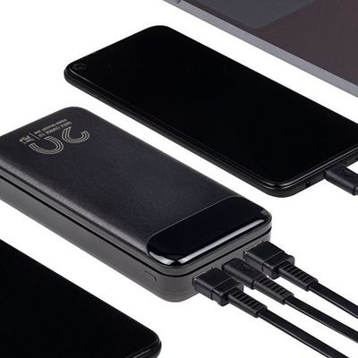 RIVACASE VA2580 (20 000mAh), QC/PD 20W внешний аккумулятор с дисплеем, черный /24