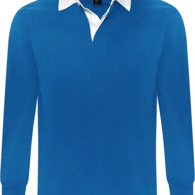 Рубашка поло мужская с длинным рукавом Pack 280 ярко-синяя, размер L