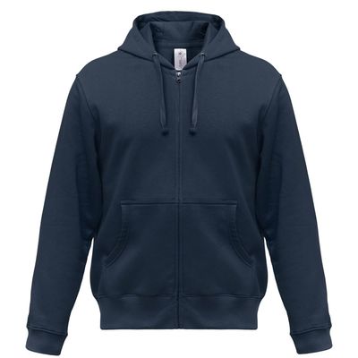 Толстовка мужская Hooded Full Zip темно-синяя, размер XXL