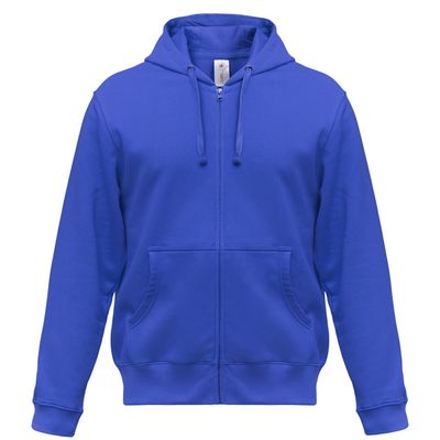 Толстовка мужская Hooded Full Zip ярко-синяя, размер XL