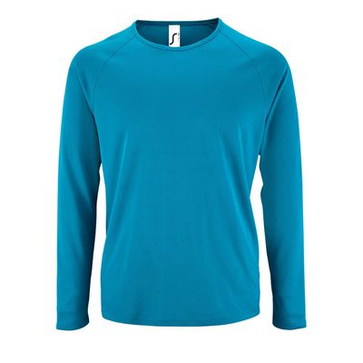 Футболка с длинным рукавом Sporty LSL Men ярко-бирюзовая, размер XL