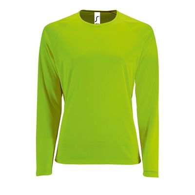 Футболка с длинным рукавом Sporty LSL Women зеленый неон, размер XL