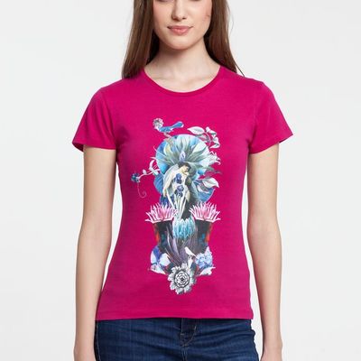 Футболка женская Beauty Sleep, ярко-розовая (фуксия), размер XL