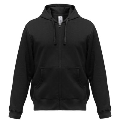 Толстовка мужская Hooded Full Zip черная, размер S