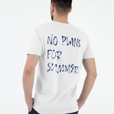Футболка No Plans For Summer, белая, размер S