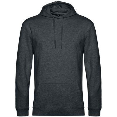 Толстовка с капюшоном унисекс Hoodie, серый меланж (антрацит), размер XXL