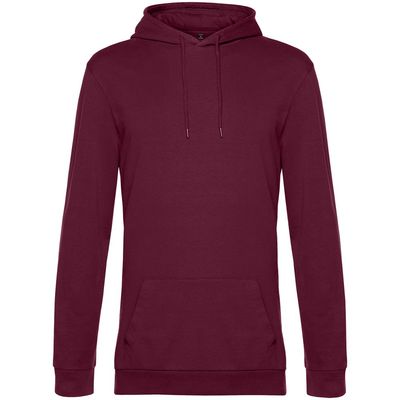 Толстовка с капюшоном унисекс Hoodie, бордовая, размер S