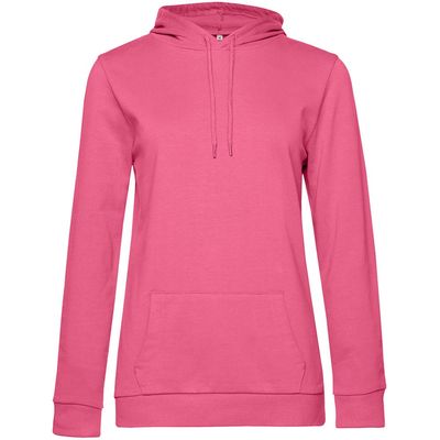 Толстовка с капюшоном женская Hoodie, розовая, размер XS