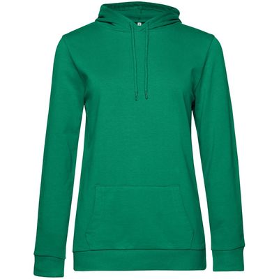 Толстовка с капюшоном женская Hoodie, зеленая, размер M