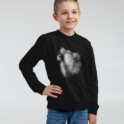 Свитшот детский Like a Lion, черный, размер 8 лет