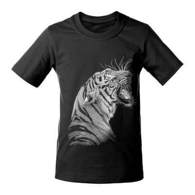 Футболка детская Like a Tiger, черная, размер 14 лет