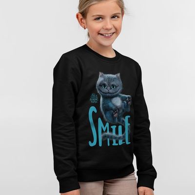 Свитшот детский Smile, черный, на рост 118-128 см (8 лет)