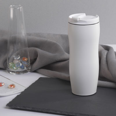 Термостакан "Монтана" 400 мл, покрытие пудра, цвет белый