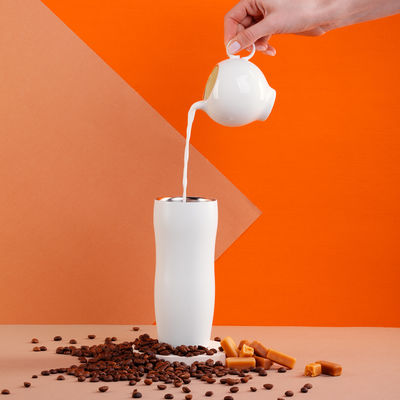 Термостакан "Монтана" 400 мл, покрытие пудра, цвет белый