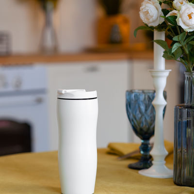 Термостакан "Монтана" 400 мл, покрытие пудра, цвет белый