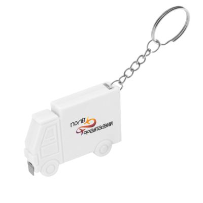 Брелок-рулетка Грузовик, 1 метр, белый
