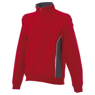 Толстовка женская "MESSINA", красный, серый_XL,  Италия, 80% х/б, 20% п/э; 280г/м2