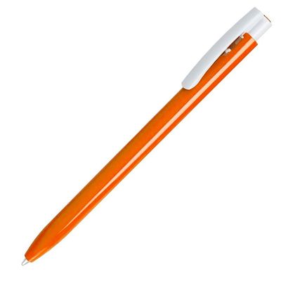 ELLE, ручка шариковая, оранжевый/белый, пластик