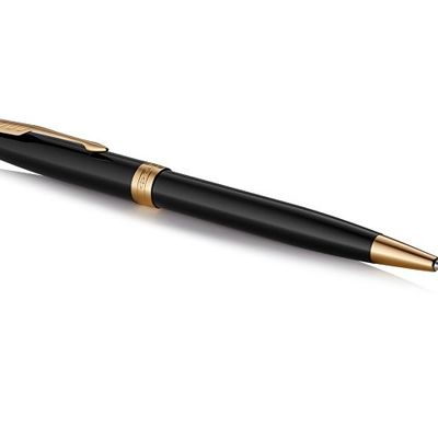 Ручка шариковая Parker Sonnet Core Black Lacquer GT, черный/золотистый