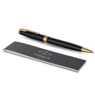 Ручка шариковая Parker Sonnet Core Black Lacquer GT, черный/золотистый