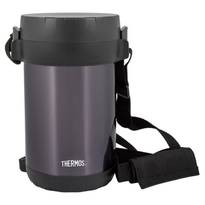 Термос из нерж.стали с пластиковыми контейнерами и ложкой тм THERMOS JBG-1800 Food Jar 1.8L, серый