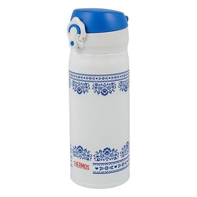 Термос из нерж. стали тм THERMOS JNL-402-BLWH SS V.Insulated Flask,400ml, бело-синий