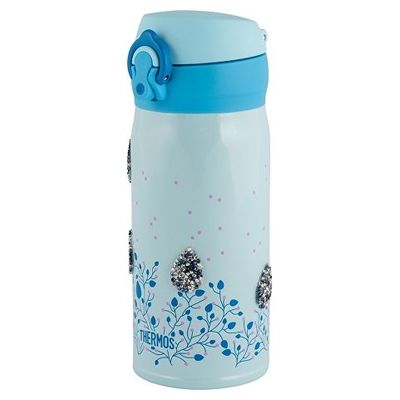 Термос из нерж. стали тм THERMOS JNL-350-SWFLOWER, голубой