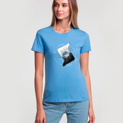 Футболка женская «Полярные медведи», голубая