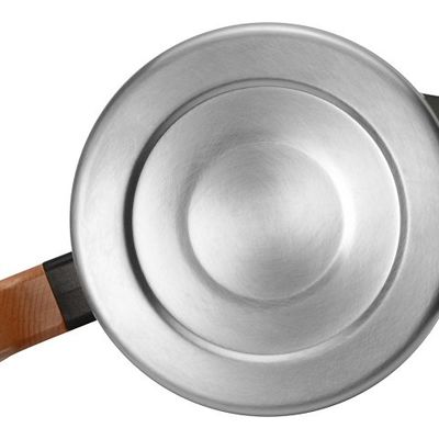 Кофепот с деревянной ручкой, 850 мл, серебристый