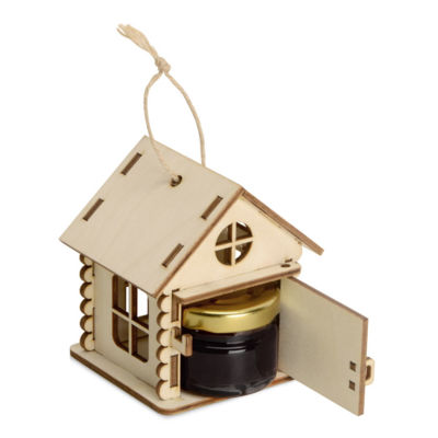 Подарочный набор Варенье в домике, варенье из черной смородины 25 мл