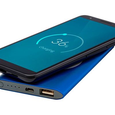 Беспроводное портативное зарядное устройство емкостью 4000 мАч Juice, синий