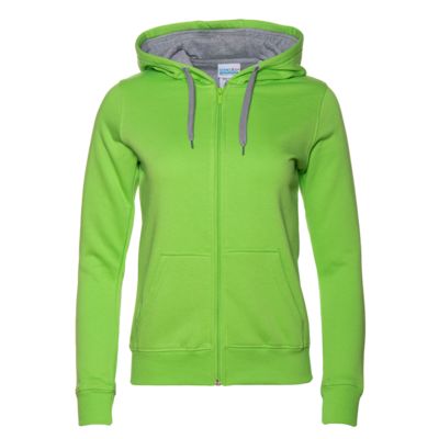 Толстовка, Толстовка женская STAN с капюшоном на молнии футер с начёсом 280, 17W, цвет Ярко-зелёный, размер 46/M