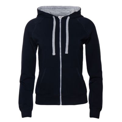 Толстовка, Толстовка женская STAN с капюшоном на молнии футер без начёса, 260, 61W, цвет Тёмно-синий, размер 46/M