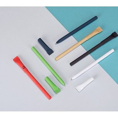 Ручка картонная с колпачком Recycled, натуральный (Р)