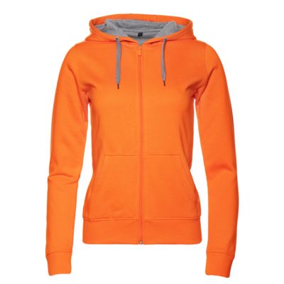 Толстовка, Толстовка женская STAN с капюшоном на молнии футер с начёсом 280, 17W, цвет Оранжевый, размер 42/XS