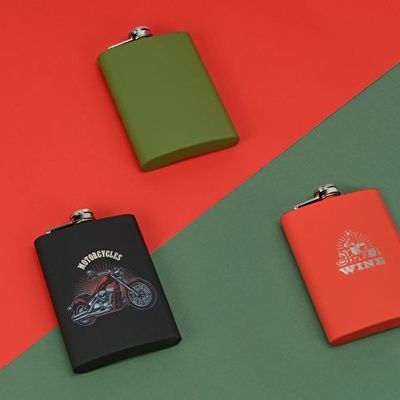 Фляжка 240 мл Remarque soft touch, 201 сталь, светло-серый