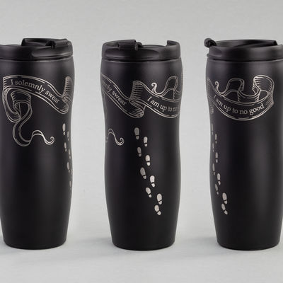 Термостакан "Монтана" 400 мл, покрытие пудра, цвет черный