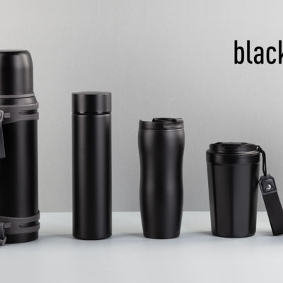 Термостакан "Монтана" 400 мл, покрытие пудра, цвет черный