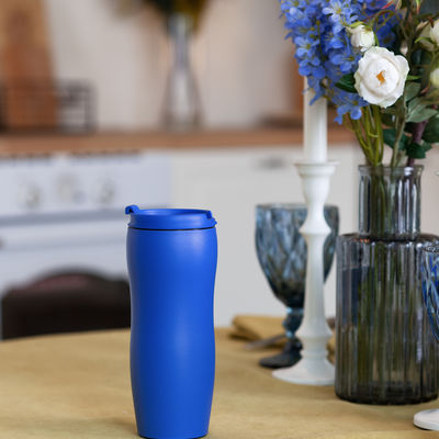 Термостакан "Монтана" 400 мл, покрытие пудра, цвет синий