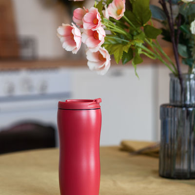 Термостакан "Монтана" 400 мл, покрытие пудра, цвет красный