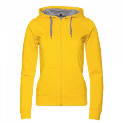 Толстовка, Толстовка женская STAN с капюшоном на молнии футер с начёсом 280, 17W, цвет Жёлтый, размер 44/S