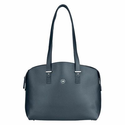 Сумка женская WENGER RosaElli с карманом для ноутбука 14, синяя, полиэстер, 37 x29x19 см
