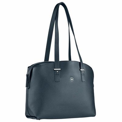 Сумка женская WENGER RosaElli с карманом для ноутбука 14, синяя, полиэстер, 37 x29x19 см