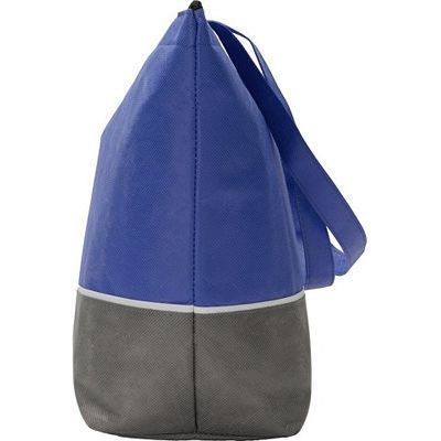 Сумка-холодильник Reviver с длинными ручками из нетканого переработанного материала RPET, синий/серый