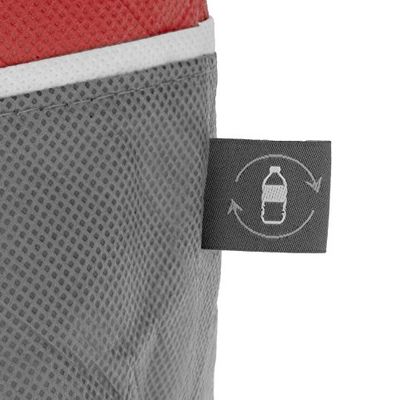 Сумка-холодильник Reviver с длинными ручками из нетканого переработанного материала RPET, красный/серый