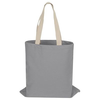 Сумка для шопинга Steady из хлопка с парусиновыми ручками, 260 г/м2, серый